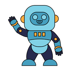 Robot Flat Illustration