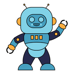 Robot Flat Illustration