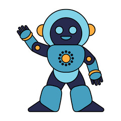 Robot Flat Illustration