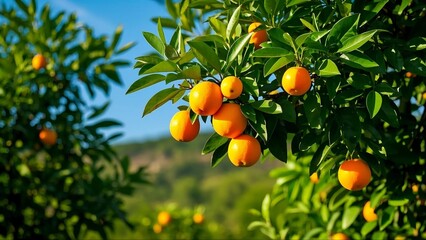 Oranges grow on the mountain and Sunlight