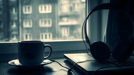 zone with laptop and muted color palette for calm focus