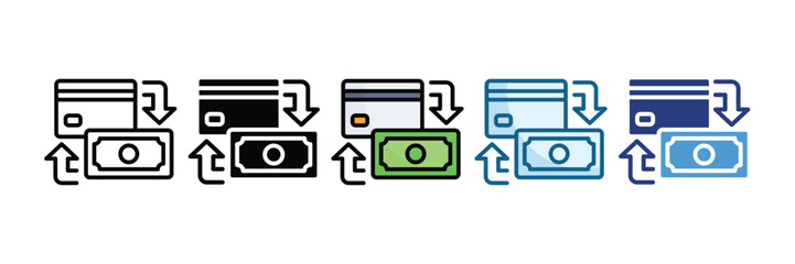 Business Card Exchange Icon Set Multiple Style Collection