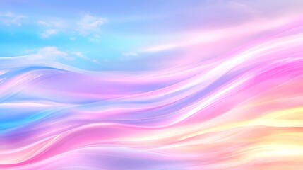 Obraz premium Pastel Ombre Sky with Soft Waves