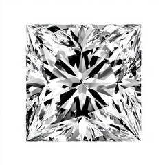 Radiant Cut Gemstone Sparkling Facets and Brilliant Shine