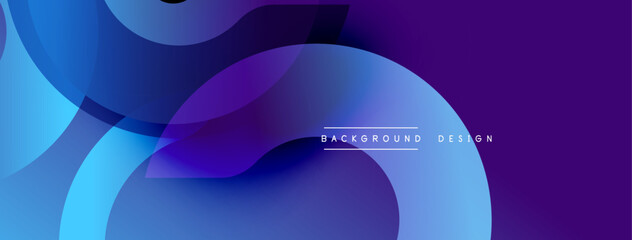Abstract fluid shapes, vibrant blues, purples create dynamic background. Modern design, smooth gradients offer visual interest.