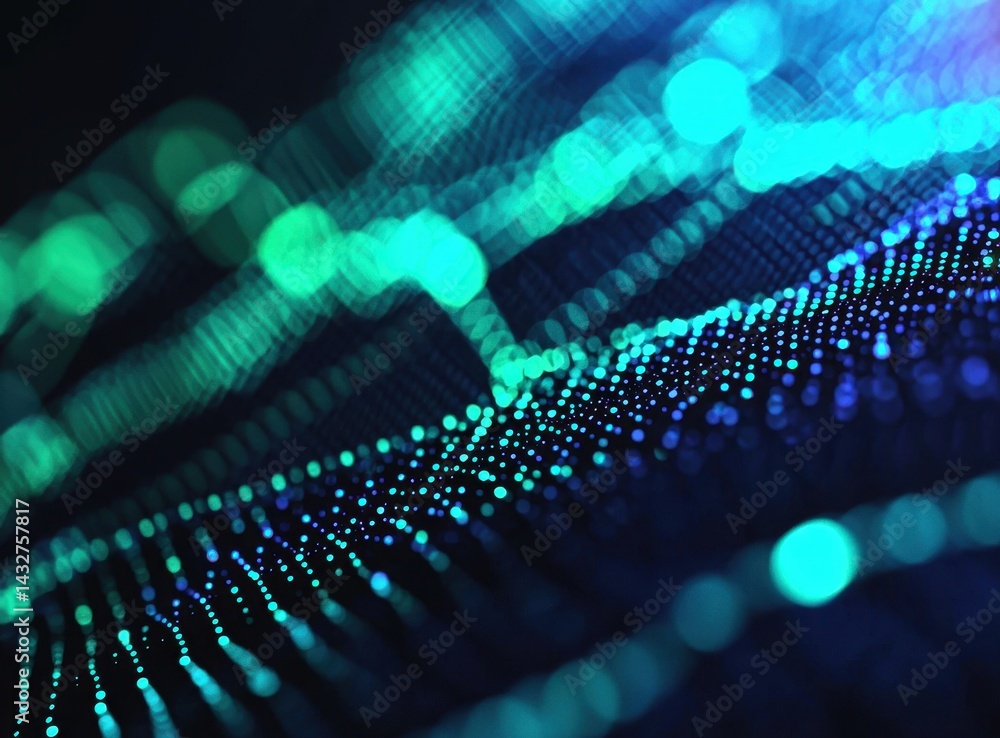Poster abstract colorful bokeh lights in a modern digital background