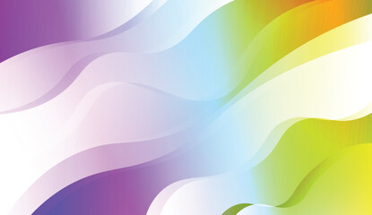 Blurred Decorative Design In Abstract Style With Wave, Curve Lines. For Design, Presentation, Business. Vector Illustration with Color Gradient.