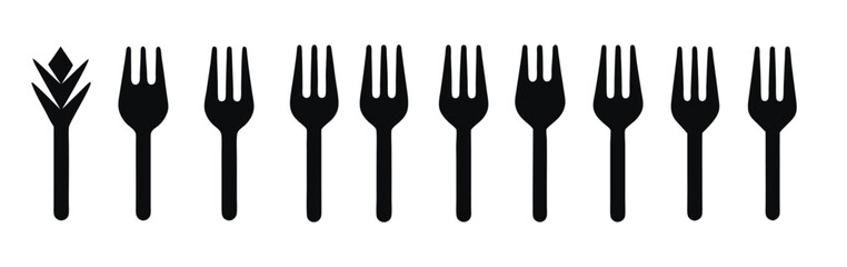 Fork Icons for Restaurant or Food Design
