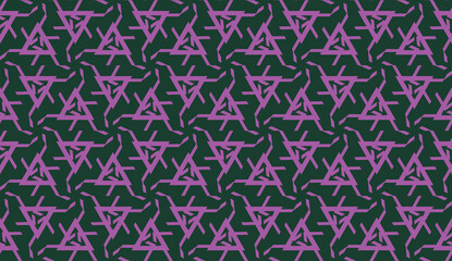 Purple color Pattern with abstract geometric design. Vector seamless illustration. Design for your interior wallpaper, fashion print, business presentation.