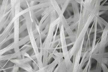 Close-up view of shredded white paper, showcasing intricate texture.