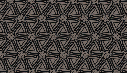 Vector pattern with abstract line in triangles style. Hipster background. For your idea, presentation, smart design. Brown chocolate color. Seamless