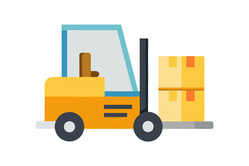 forklift vector illustration 