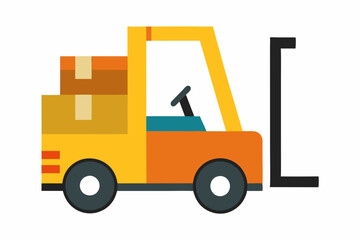 forklift vector illustration 