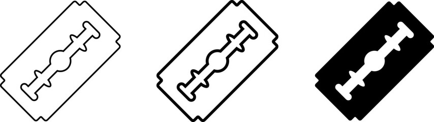 Razor blade icon set. Beauty Product sign. Conceptual icons
