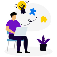 Business Brainstorming Illustration