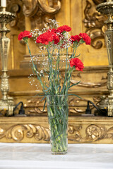 flor, claveles, naturaleza, morada, florecer, beldad, tropical, flora, floral, primavera, violacea, rojo, color, hermoso, decoraciones, botánica, ramo, florero, boda, interiors, decoración, celebracio