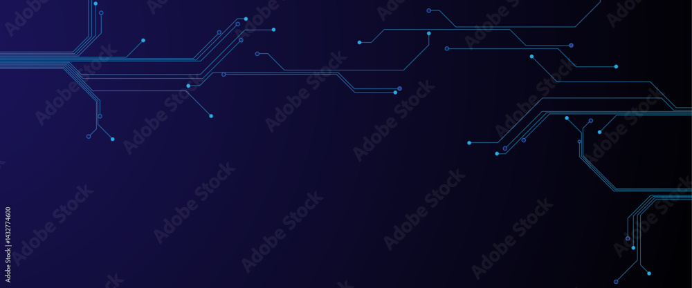 Fototapete Vectors Abstract connecting lines and dots. Social networking, network connection and global communication technology background