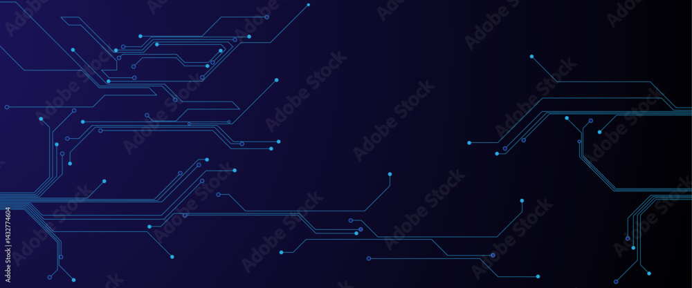 Fototapete Vectors Abstract connecting lines and dots. Social networking, network connection and global communication technology background