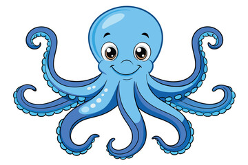 Octopus illustration on White Background
