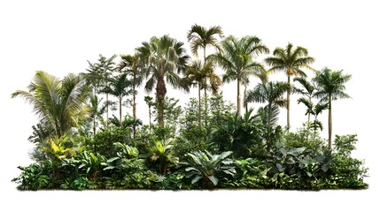 Fototapeta premium Palm trees on a white background.