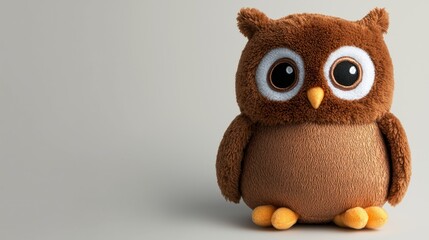 Adorable Brown Plush Owl Toy