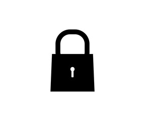 Lock Silhouette Vector Clip art Design Illustration