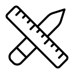 Ruler Vetor Line Icon Design