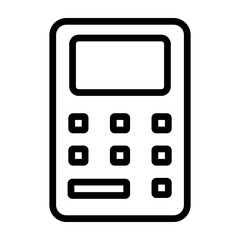 Calculator Vetor Line Icon Design