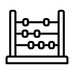 Abacus Vetor Line Icon Design