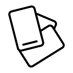 Flashcards Vetor Line Icon Design