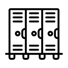 Lockers Vetor Line Icon Design