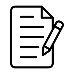 Notepad Vetor Line Icon Design