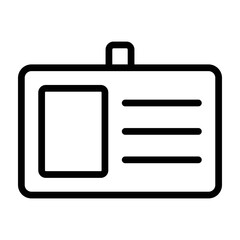 ID Card Vetor Line Icon Design