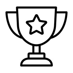 Trophy Vetor Line Icon Design