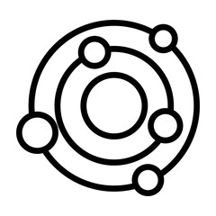 Solar System Vetor Line Icon Design