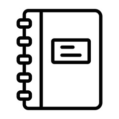 Subject Notebook Vetor Line Icon Design