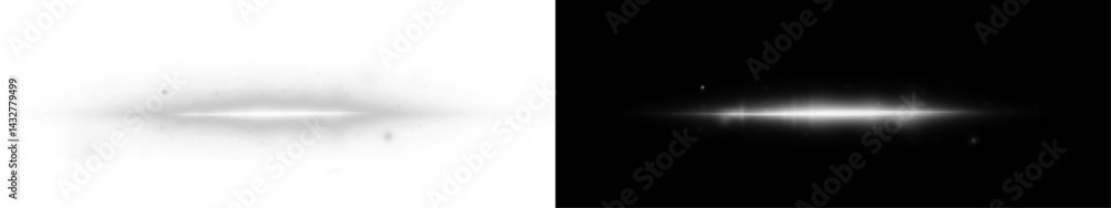Aufkleber png dynamic light line with glow, shine, sparkle, and flare. abstract horizontal streak effect with 