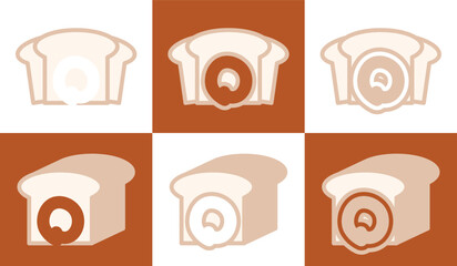 Letter O white bread. This logo combines letters and white bread. Suitable for bread shops, bakery, cafe, and the like.