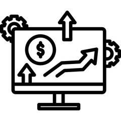Monetizing Line Icon