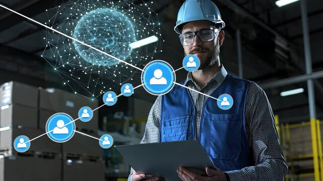 A Business Owner Implementing AI-Powered Supply Chain Management In Manufacturing.