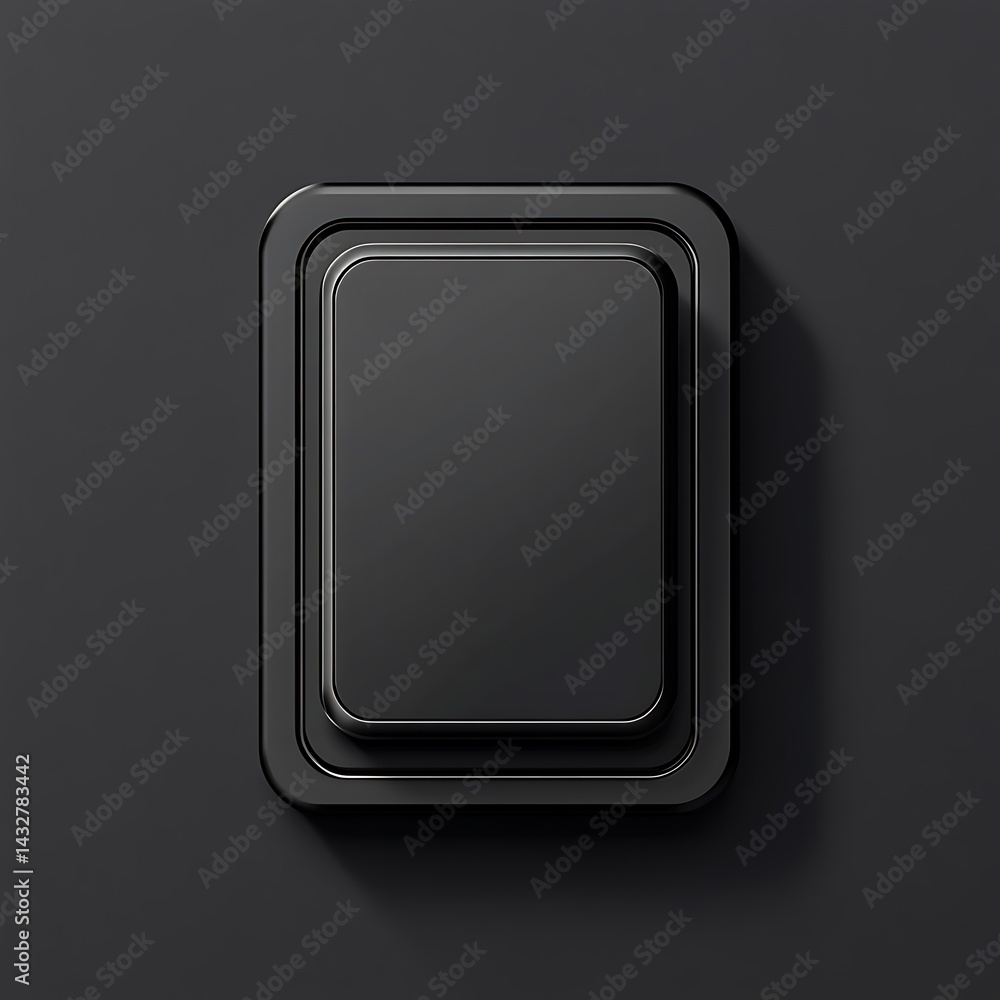 Poster rendering of a button isolated on a background