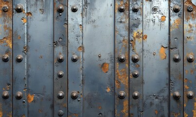 Obraz premium Rustic Weathered Metal Texture with Rivets