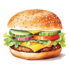 yuniazizah__watercolor_A_classic_hamburger_with_mustard_and_rel_c2d87d01-5872-4275-8026-f873090e0f38