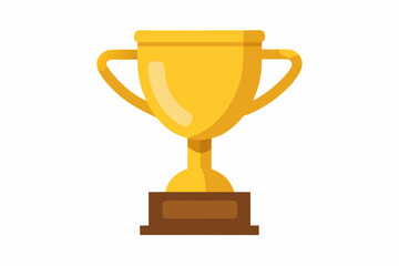 gold trophy cup vector illustration 