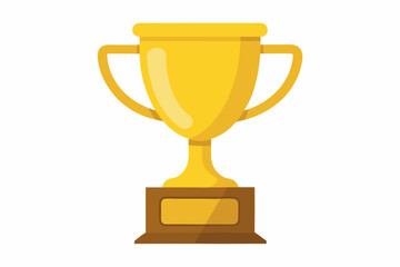 gold trophy cup vector illustration 