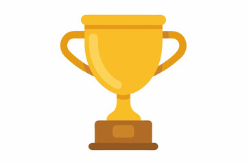 gold trophy cup vector illustration 