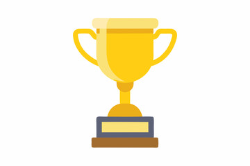 gold trophy cup vector illustration 