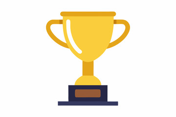 gold trophy cup vector illustration 