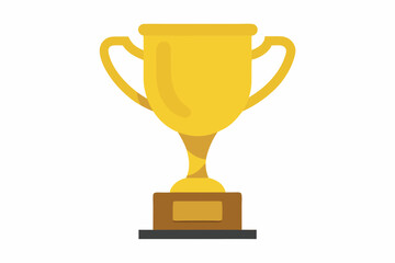 gold trophy cup vector illustration 
