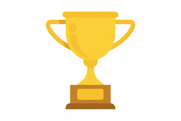 gold trophy cup vector illustration 
